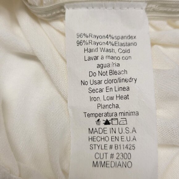 𝅺WHITE Ruched V Neck Low Back Mini Dress  Size M - NWOT - Picture 8 of 8